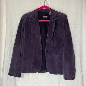 Women’s I.e. Suede Leather Blazer/Jacket Plum Purple Size Medium